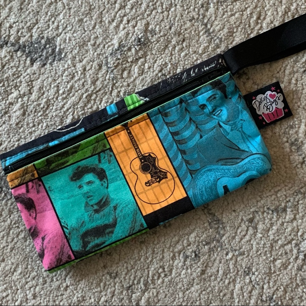 Handmade Elvis Presley Wristlet Pouch